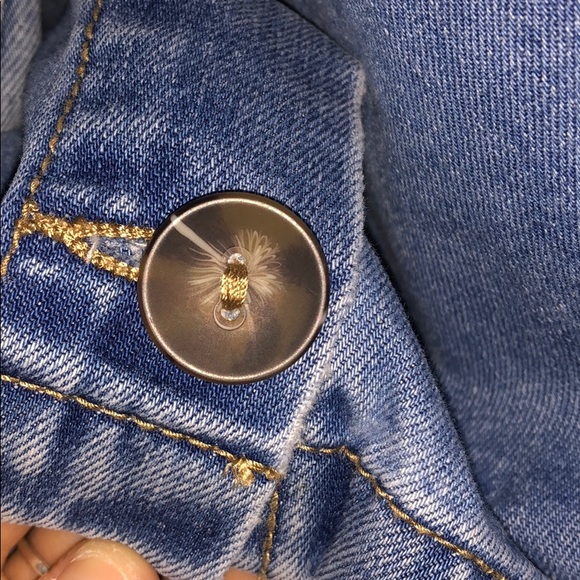 NWOT Forever 21 Denim Button Up Mini Skirt Size S - Picture 4 of 4